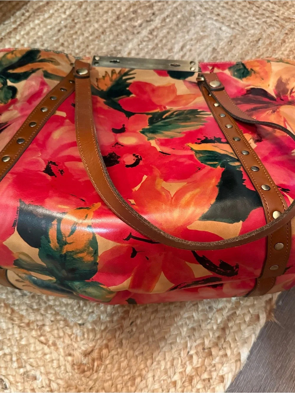 Patricia Nash Floral Leather Tote Bag